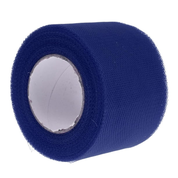 Rollo de tul para manualidades, costura, decoración para bodas, fiestas y despedidas de soltera Azul oscuro