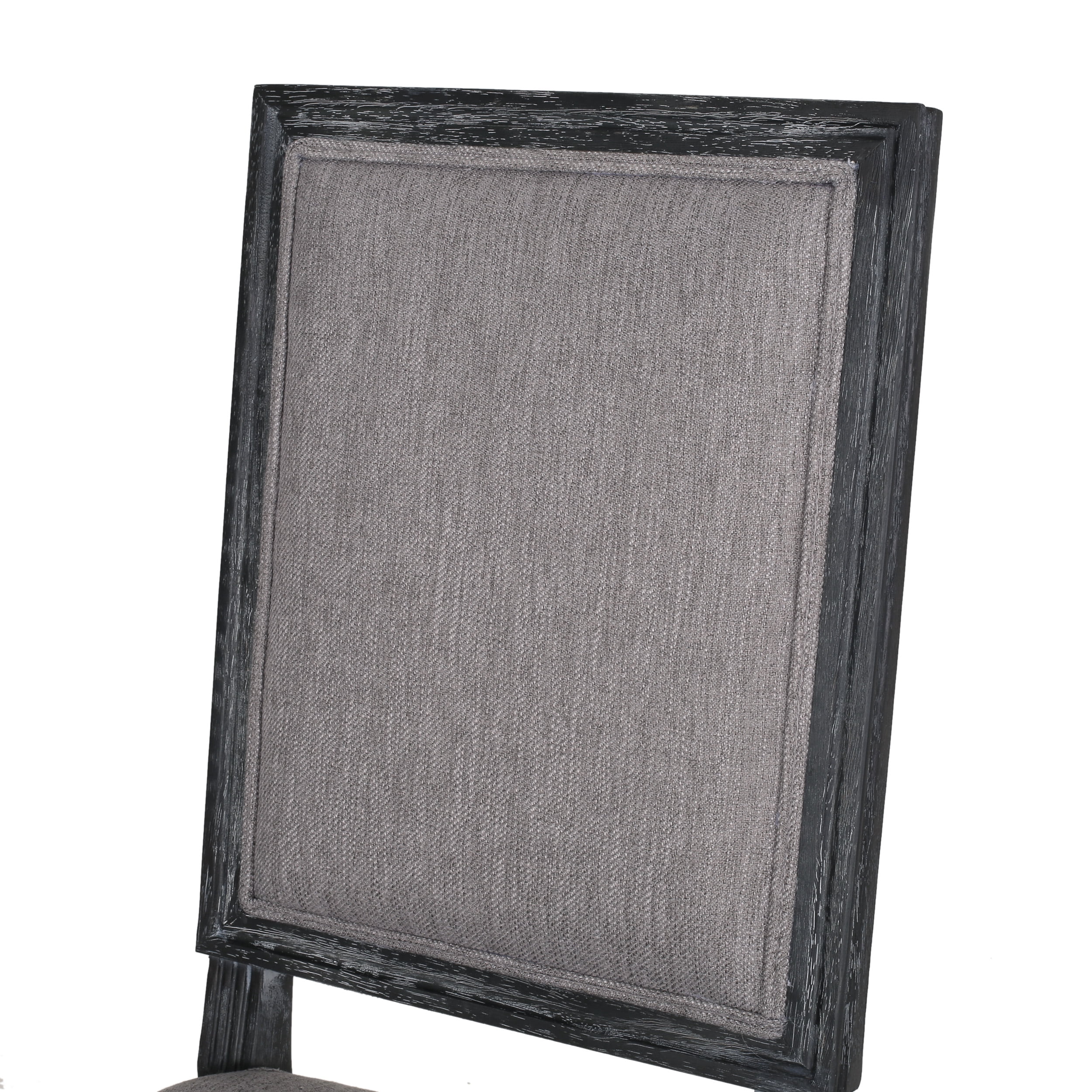 Noble House Robin Wood Upholstered Dining Chair, Set of 4, Gray
