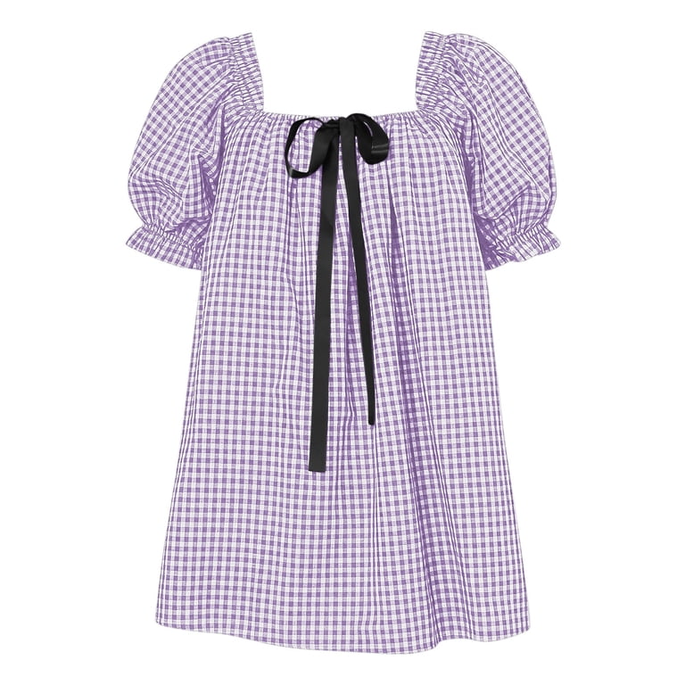purple babydoll mini dress Tianiyouqing Women's Spaghetti Straps Ruffle Mini Dress Scoop Neck Sleeveless Babydoll Short Dress Flowy Summer Beach Dresses Light Purple S, Size: