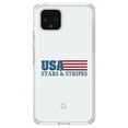 thumbnail image 1 of DistinctInk Clear Shockproof Hybrid Case for Google Pixel 4 XL (6.3" Screen) - TPU Bumper Acrylic Back Tempered Glass Screen Protector - USA Flag Stars & Stripes, 1 of 1