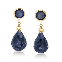 Ross-Simons 11.00 ct. t.w. Sapphire Drop Earrings in 14kt Yellow Gold, Women's, Adult