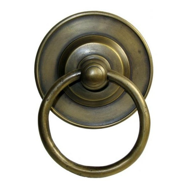 Gado Gado Hardware HRP1018 Ring Pull with Round Tiered Backplate
