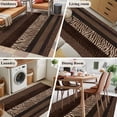 thumbnail image 6 of 2.7x5 Washable Area Rug, Brown Zebra Leopard Print Non-Slip Rectangle Rug for Bedroom Bedside, Country Vintage Animal Skin Print Indoor Floor Mat for Home Decor, 6 of 9