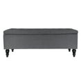 thumbnail image 4 of ABBLE W 45 in. x H 17.3 in. Gray Fabric Upholstered Storage Bench with Button-Tufted Seat, 4 of 7