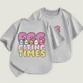 thumbnail image 4 of EHQJNJ Tenue de Pâques pour Bébé Garçon Ensemble Printemps/été Décontracté Manches Courtes T-Shirt Imprimé Lettres de Pâques Col Rond Vêtements Confortables pour Enfants Nouveau-Né Orange, 4 of 7