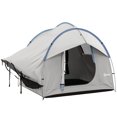 thumbnail image 1 of Outsunny Car Camping Tent with 3 Doors, 2000mm Waterproof, Grey and Blue, 1 of 10
