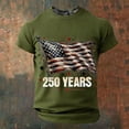 thumbnail image 2 of 250 Anniversary USA Polo Shirt Patriotic Graphic T Shirt Independence Day Commemorative Knit Tee For Casual Wear, 2 of 3