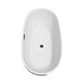 thumbnail image 3 of Juno 67 Inch Freestanding Bathtub in White with Floor Mounted Faucet, Drain and Overflow Trim in Matte Black, 3 of 5
