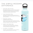 thumbnail image 3 of Simple Modern Ascent 20 oz Seaside Blue Double Wall Vacuum Insulated Stainless Steel Water Bottle with Narrow Mouth and Screw Cap, 3 of 7