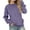 Purple, variant on SonxaHe Toddler Girls' Sweatshirts Solid Long Sleeve Active Spring Fall Pullover Casual Tops with Pockets Purple,Sized 3-4