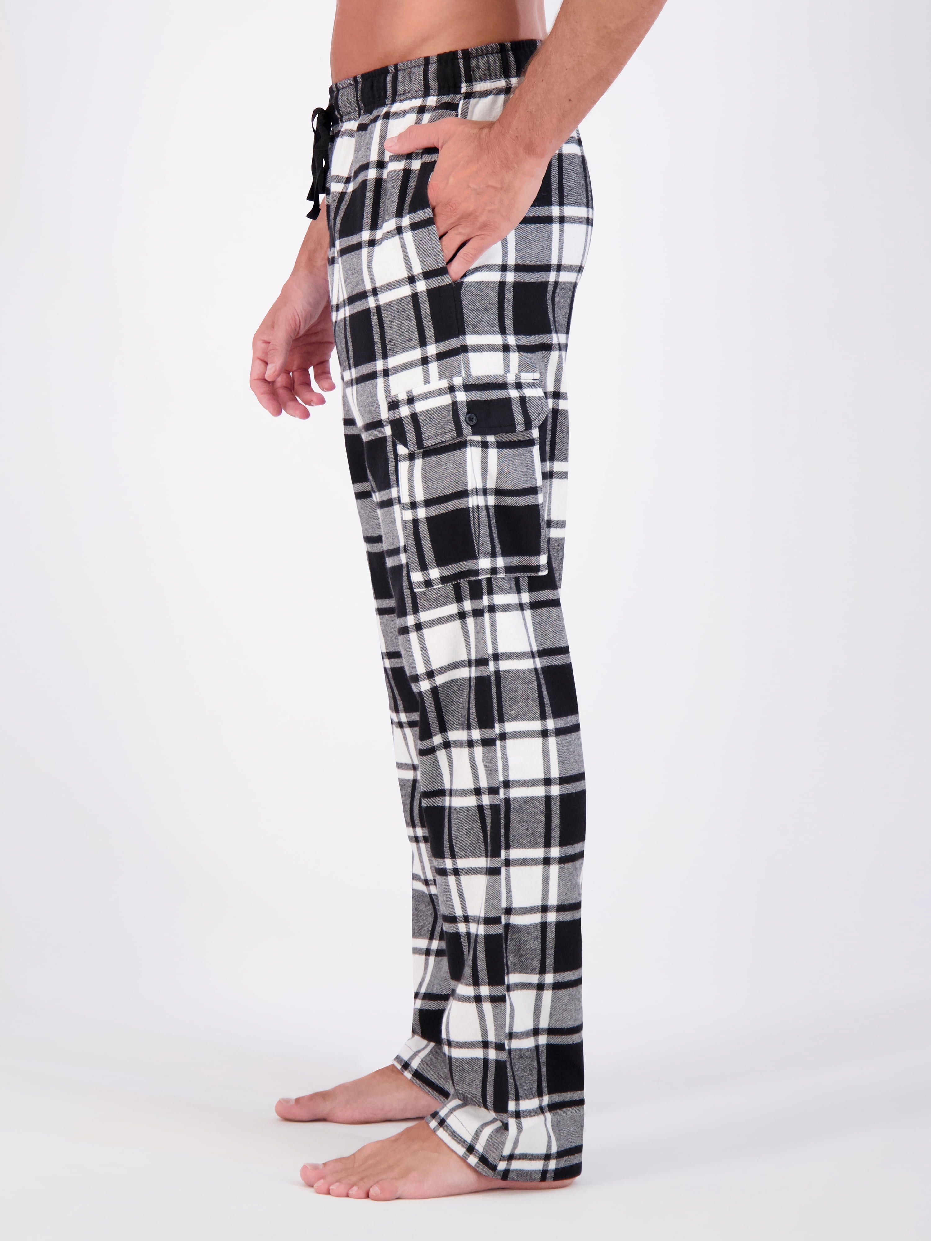 Hanes Men's Flannel Lounge Pajama Pants with Cargo Pockets, Sizes S-XL
