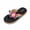 Black, variant on Women Embroidered Rainbow Wedge Thong Slippers Cloth Breathable Casual Bohemian Platform Beach Sandals, Black