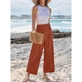 thumbnail image 4 of Pantalones Palazzo ANRABESS para mujer, pernera ancha, corte, talla S, 4 of 6