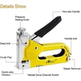 thumbnail image 3 of Heavy Duty 3 in 1 Manual Wood Stapler with 600 Staples, 3 of 5