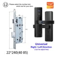 thumbnail image 2 of Smart Door Lock Tuya APP Fingerprint Digit Intelligence Electric 5 Unlock Method Support 8 Language Voice, 2 of 4