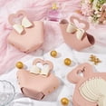 thumbnail image 5 of 12 Sets Leather Bowknot Gift Boxes with Handle 6.3x4.9x2inch Pink Reusable Mini Handbag Treat Box Wedding Candy Gift Bags with Heart-shape, 5 of 6