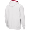 thumbnail image 3 of Men's Colosseum White Wisconsin Badgers Arch & Logo 3.0 Full-Zip Hoodie, 3 of 3