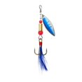 thumbnail image 2 of Bass Fishing Lure Spinner Baits for Bass Fishing 2.3 Inch 0.1 Oz Blue Spinnerbait Fishing Lures Treble Fishing Hooks Freshwater and Saltwater Use for Bass Fishing Gear 1 Pack, 2 of 6