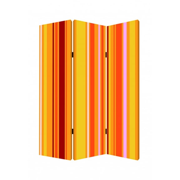 1" x 48" x 72" Multi Color Wood Canvas Deep Saffron  Screen
