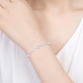 thumbnail image 3 of Pulsera ajustable para mujer, pulsera ajustable con corazón de plata 925, pulsera tipo brazalete, accesorios de joyería de moda para fiestas, banquetes y bodas, 3 of 8