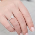 thumbnail image 4 of solitaire jewels 1.35 Pear Moissanite Hidden Halo Engagement Ring For Women, 10K White Gold, 4 of 6