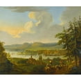 thumbnail image 3 of Christian August Lorentzen 23x20 Black Modern Framed Museum Art Print Titled - Kristiania, from Ekebergasen, 3 of 5