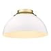 thumbnail image 3 of Golden Lighting 6956-FM OG-WHT Zoey Flush Mount, Olympic Gold, 3 of 4