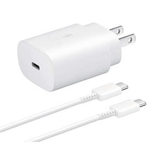Google Pixel 3A USB-C Super Fast Charging 25W PD Wall Charger with Type-C USB Cable - White