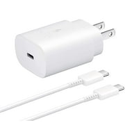 LG V60 ThinQ 5G USB-C Super Fast Charging Wall Charger-25W PD Charger Adapter with Type-C Cable - White