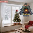 thumbnail image 4 of Metal Hanging Christmas Tree Wind Spinner - Festive Garden Decoration with Concentric White Lines & Glowing Candle Design, 4 of 7