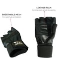 thumbnail image 4 of Nordic Lifting Weightlifting Gloves with 12" Wrist Support – Black, XL, 4 of 10