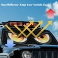 thumbnail image 4 of Uorisanigo Windshield Sun Shade Foldable Funny Big Eye Print Front Window Shade for 2007-2024 Wrangler Rubicon Sahara TJ JK JKU 2 & 4 Door Protect Your Car from Sun Heat & Glare UV Ray, 4 of 7