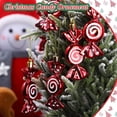 thumbnail image 5 of 12 piezas de adornos de caramelo navideño NQ colgantes con purpurina para árbol de Navidad, 5 of 5