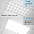 thumbnail image 4 of Grey Plaid Fluorescent Light Covers, Spring Summer Farmhouse Buffalo Checkered Magnetic Light Covers for Ceiling Lights, Fluorescent Ceiling Shade Filters for Classroom Bedroom Office 4x2Ft x 3PCS, 4 of 8