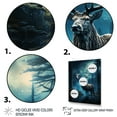 thumbnail image 3 of Designart "Midnight Magic The Blue Moose s Beauty II" Animals Floater Framed Wall Art Print, 3 of 7