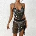 thumbnail image 7 of COMVALUE Womens Swimsuit Cover Up 2 Piece Sequin Crochet Set Bikini Coverups Beach Outfits 2026 (One Size, Black), 7 of 7
