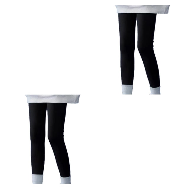 Minnieouse Mallas de longitud completa para mujer, forro de felpa de algodón grueso cálido para niñas, pantalones deportivos de entrenamiento Type2 NO2