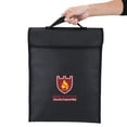 thumbnail image 1 of Double Sided Lightweight Waterproof Fire Resistant Pouch, Fireproof Bag, Money For Document LiPo Battery File, 1 of 8
