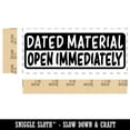 thumbnail image 2 of Dated Material Open Immediately Letter Mail Self-Inking Rubber Stamp Ink Stamper for Business Office - Black Ink - Small 1-1/2 Inch, 2 of 7