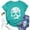 Mint Green, variant on Summer Tops for Women Crew Neck Skull Print Casual T Shirts Spring Fashion Short Sleeve Beach Vacation Tees