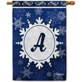 thumbnail image 1 of Welcome Winter Snowflake Monogram A Decorative House Flag Initial Letter Snow Deocr Banner for Inside and Outside 28x40 Inch Double Sided, 1 of 6