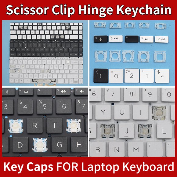 Replacement Keycaps Scissor Clip Hinge For HP Pavilion X360 14-CK 14-CD 14M-CD 14-CE 14-DQ TPN-Q221 Q207 14-DG keyboard Keychain 2 Keycap