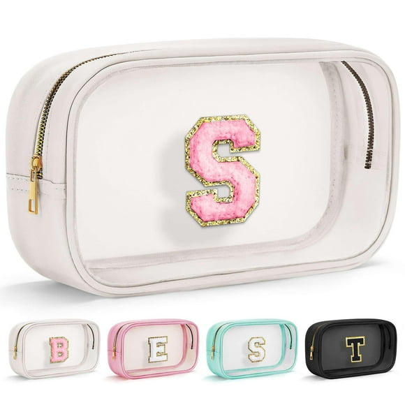 Neceser de viaje transparente YOOLIFE Initial, blanco