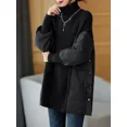 thumbnail image 2 of Nuevo suéter de mujer Otoño Invierno Nuevo suéter de cuello alto de manga larga Tops de moda coreana Ropa casual suelta para mujer Pulóveres, 2 of 5