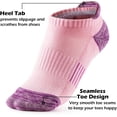 thumbnail image 3 of Womens Ankle Socks 5 Pairs Cushioned Running Athletic No Show Socks With Tab, 3 of 5