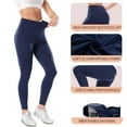 thumbnail image 2 of High Waist Yoga Pants with Pockets Tummy Control Workout Legging 4 Way Stretchy Compression Tights, 2 of 5
