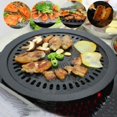 thumbnail image 3 of Plaque de Barbecue Coréen Plateau de Cuisson Antiadhésif pour Barbecue Outils de Barbecue Plat de Grill Rond, 3 of 5