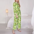 thumbnail image 3 of Lsque Kiwi Lemon Pattern Long Sleeve Pajama Set for Women - Soft 2-Piece Sleepwear and Loungewear Set with Pockets, Comfy Nightwear-Large, 3 of 7