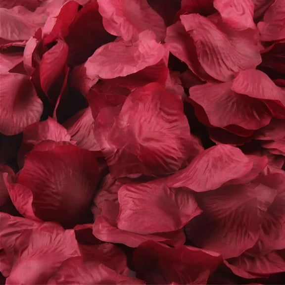 NEXIMO Silk Rose Petals 100 Pieces Burgundy Bridal Artificial Flowers for Wedding Romantic Night Valentines Day Anniversary Party Home Event Crafts Decoration