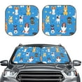 thumbnail image 2 of Easygdp Cute Dogs for 2 PCS Foldable Car Sun Shade Front Windshield Sun Protection Cover for Car, SUV, Truck-Small, 2 of 6
